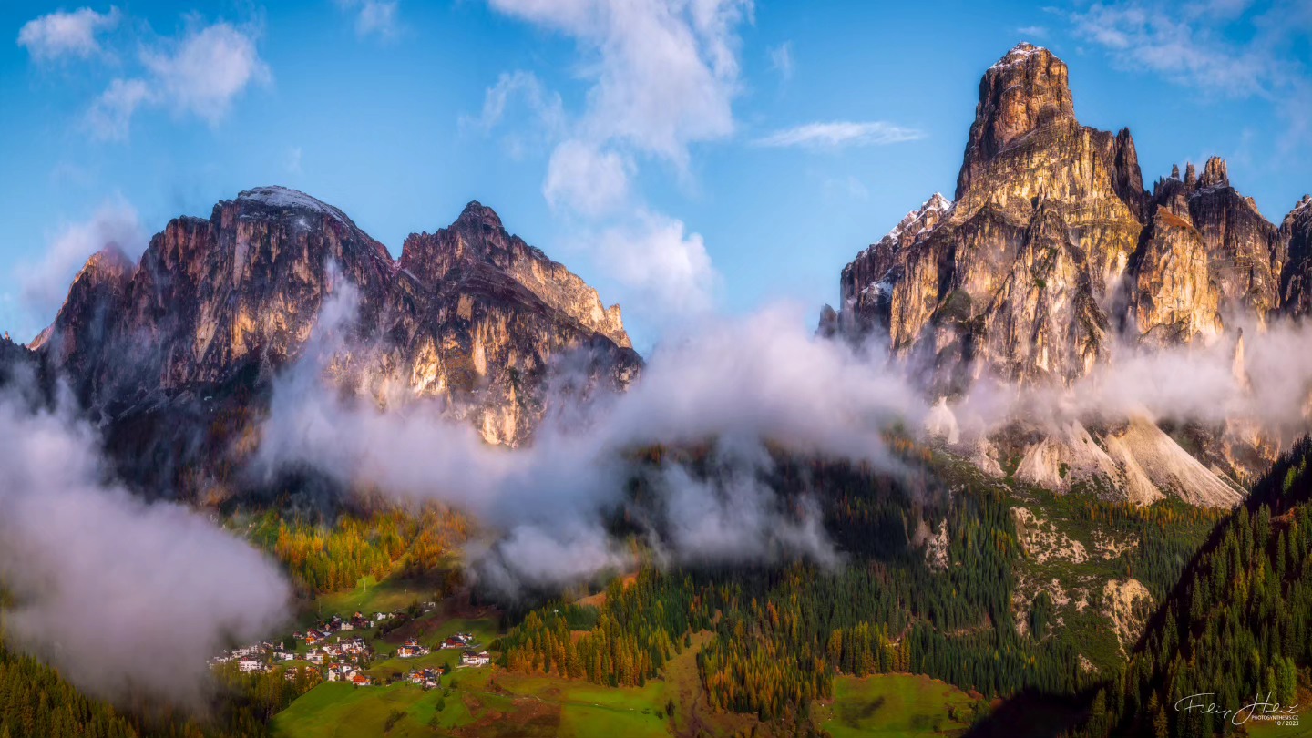 Corvara v ranním oparu - Foto Filip Holič 0824